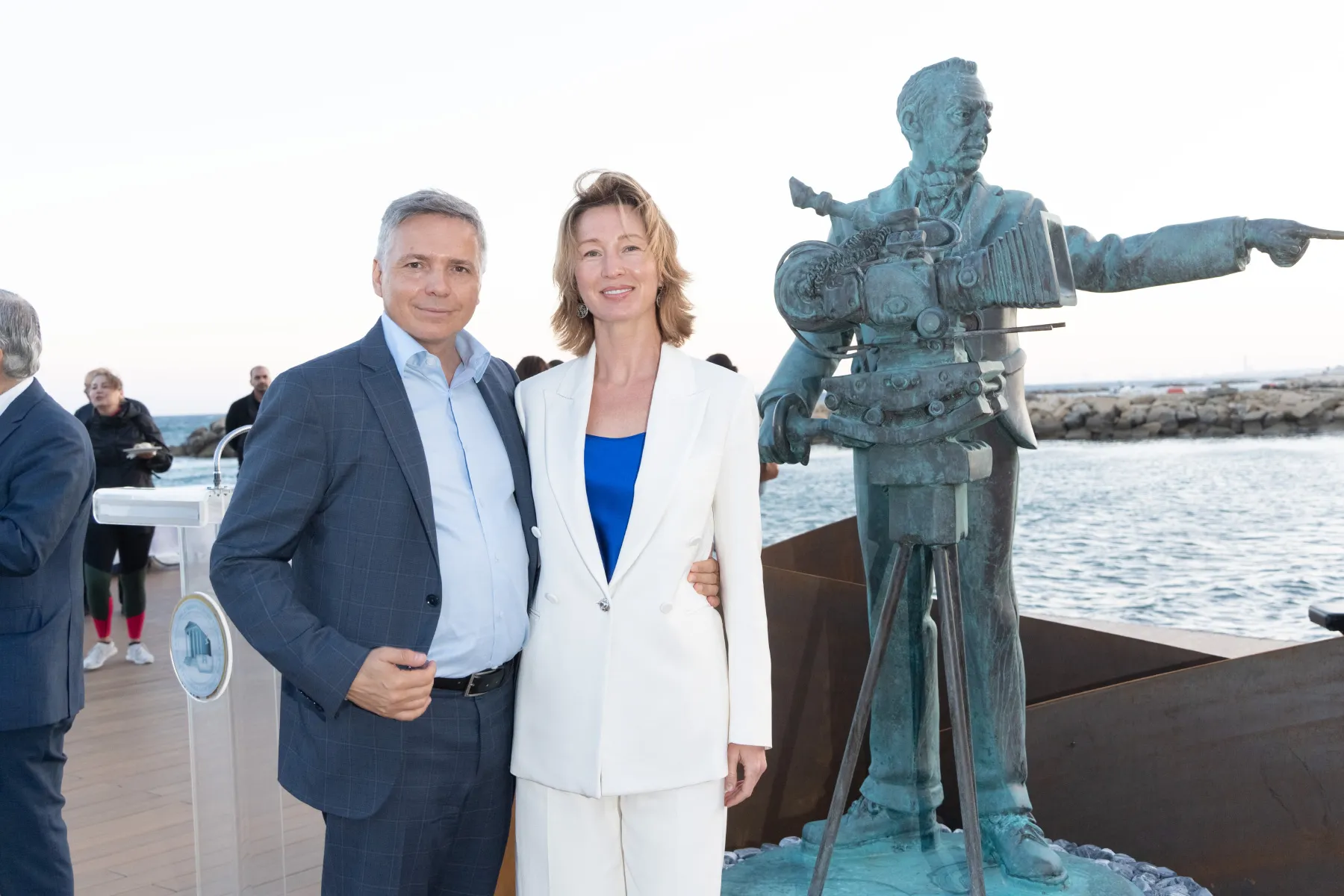 Michael Cacoyannis monument Limassol 2024, initiative by Alexey and Anna Gubarev